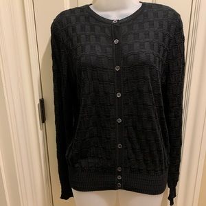 LAST CHANCE Missoni Black Knit Crop Cardigan sz 48
